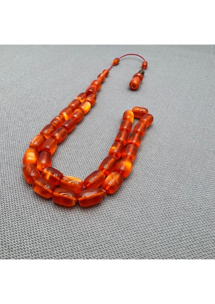 Usta Işçilikli Özel Simli Hamur Sıkma Kehribar Tespih fiyatları