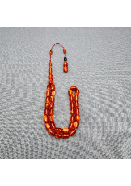 Usta Işçilikli Özel Simli Hamur Sıkma Kehribar Tespih modelleri