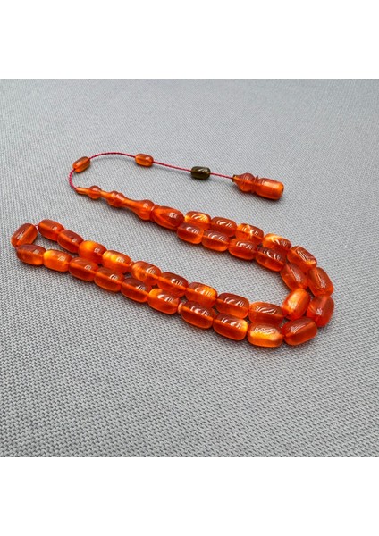 Usta Işçilikli Özel Simli Hamur Sıkma Kehribar Tespih fırsatları