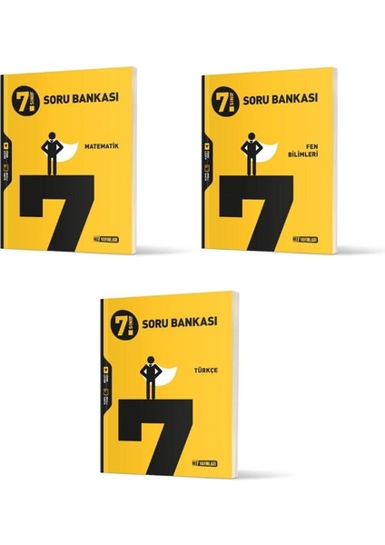7.sınıf Matematik Fen Bilimleri ve Türkçe Soru Bankası Seti