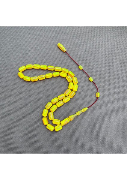 Usta Işçilikli Sarı Yoğun Hareli Orjinal Opal Tespih fiyatları