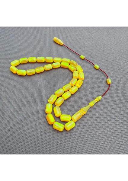 Usta Işçilikli Sarı Yoğun Hareli Orjinal Opal Tespih modelleri