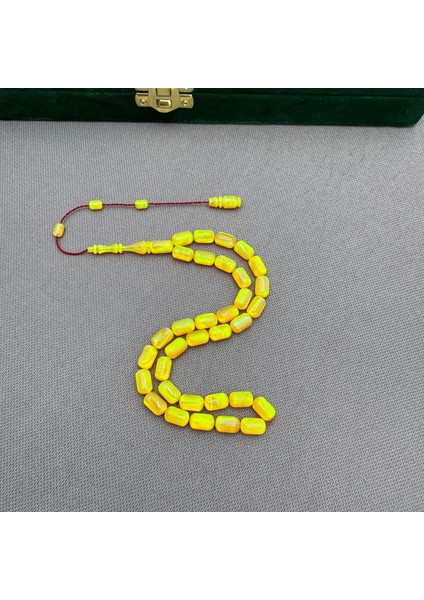 Usta Işçilikli Sarı Yoğun Hareli Orjinal Opal Tespih indirimleri