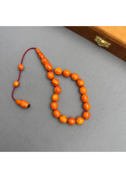 Sistemli Yoğun Hare Desenli Turuncu Efe Maskot Tespih modelleri