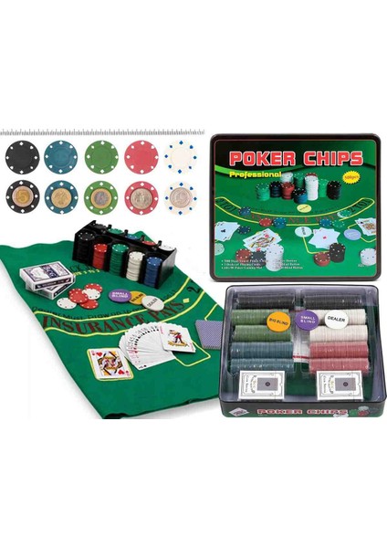 Luxury Royal Poker Set Metal Kutulu 500 Chip & 2 Iskambil Desteği ile Premium Casino Deneyimi | Elit Oyunculara Özel Vıp Seri fırsatları
