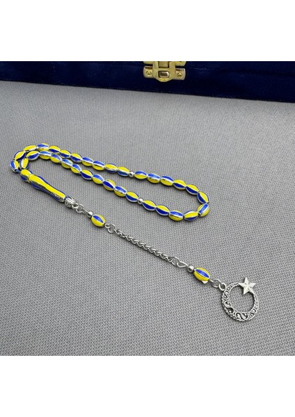 Mineli Sarı Lacivert Taraftar Tespih