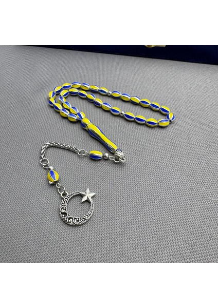 Mineli Sarı Lacivert Taraftar Tespih