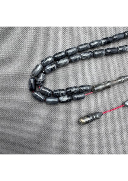 Usta Işçilikli Duman Gri Yoğun Hareli Sıkma Kehribar Tespih fırsatları