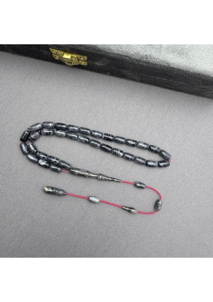 Usta Işçilikli Duman Gri Yoğun Hareli Sıkma Kehribar Tespih indirimleri