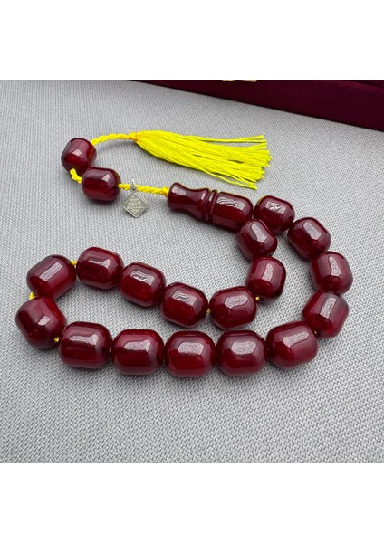 Oktay Sönmez Usta Işçilikli Osmanlı Benzetme Vişne Bordo Dik Damar Hareli Efe Maskot Tespih