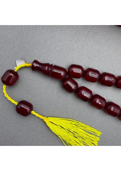 Oktay Sönmez Usta Işçilikli Osmanlı Benzetme Vişne Bordo Dik Damar Hareli Efe Maskot Tespih