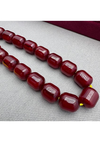 Oktay Sönmez Usta Işçilikli Osmanlı Benzetme Vişne Bordo Dik Damar Hareli Efe Maskot Tespih