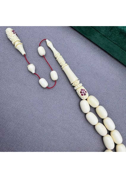 Eşref Bülbül Efsanesi Koleksiyonluk Yakut Taşlı Fil Dişi Tespih fırsatları