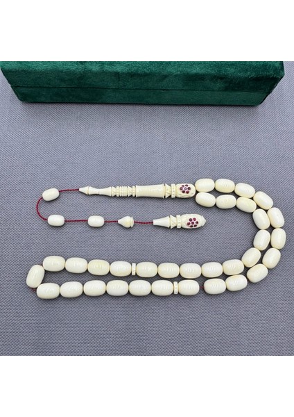 Eşref Bülbül Efsanesi Koleksiyonluk Yakut Taşlı Fil Dişi Tespih indirimleri