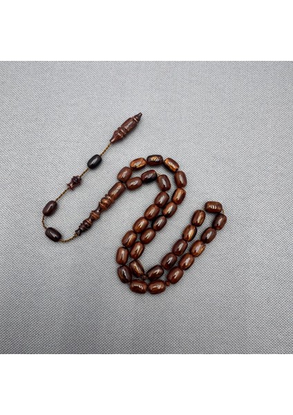 Usta Işçilikli Yoğun Hareli Özel Hamur Sıkma Kehribar Tespih modelleri