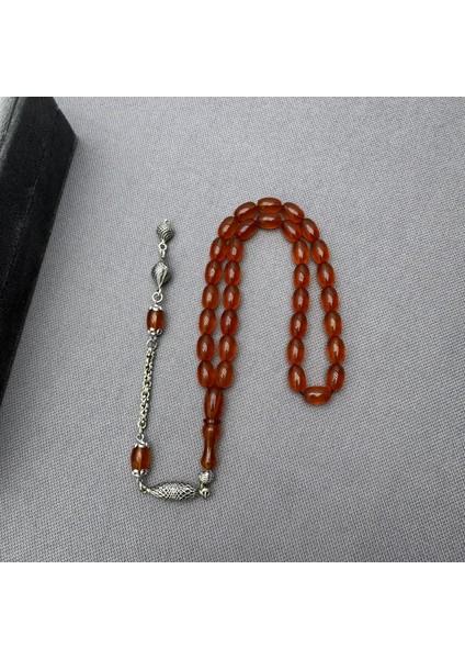 Alpaka Püsküllü Buğulu Hamur Turuncu Sıkma Kehribar Tespih fırsatları