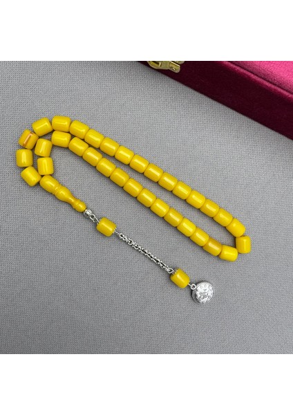 Alpaka Püsküllü Havşa Delim Renk Alan Özel Hamur Sıkma Kehribar Tespih fiyatları