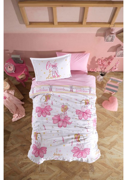 Ranforce Ballerina Pembe %100 Pamuk Tek Kişilik Nevresim Takımı fiyatları