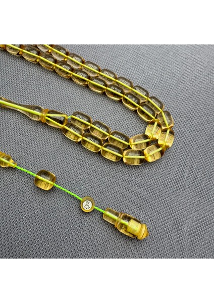 Kemal Kuş Usta Işçilikli Şeffaf Sıfır Hata Sıkma Kehribar Tespih