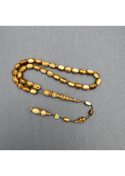 Emine Reşvani Usta Işçilikli Açık Kahverengi Hareli Sıkma Kehribar Tespih modelleri