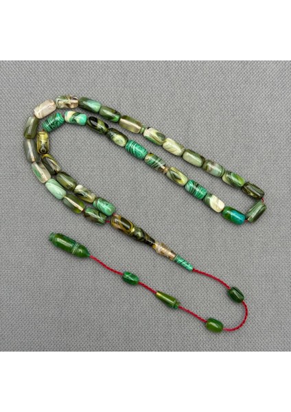 Usta Işçilikli Turkuaz Renk Okyanus Temalı Sıkma Kehribar Tespih fiyatları