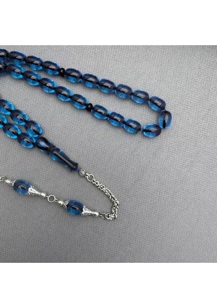 Alpaka Püsküllü Okyanus Mavisi Kapsül Kesim Sıkma Kehribar Tespih fırsatları