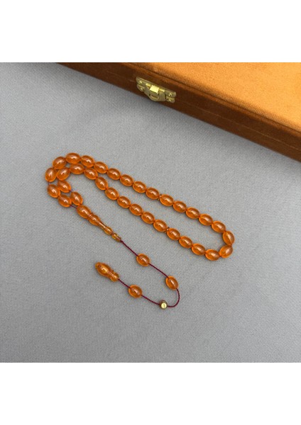 Usta Işçilikli Sistem Dizayn Turuncu Buğulu Hamur Sıkma Kehribar Tespih fiyatları