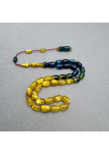 Usta Işçilikli Renk Süzmesi Simli Sıkma Kehribar Tespih fiyatları