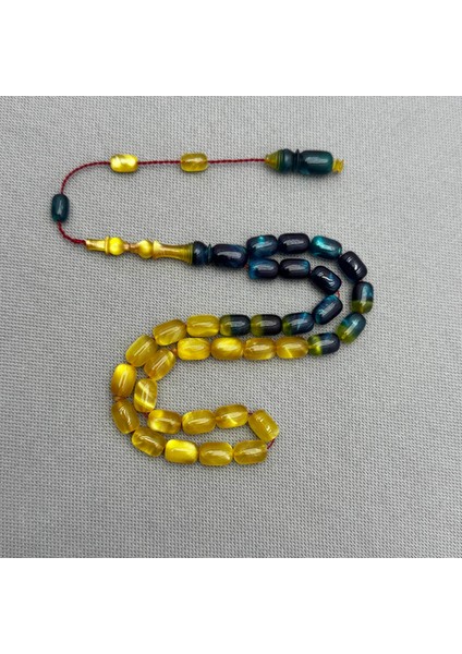 Usta Işçilikli Renk Süzmesi Simli Sıkma Kehribar Tespih fırsatları