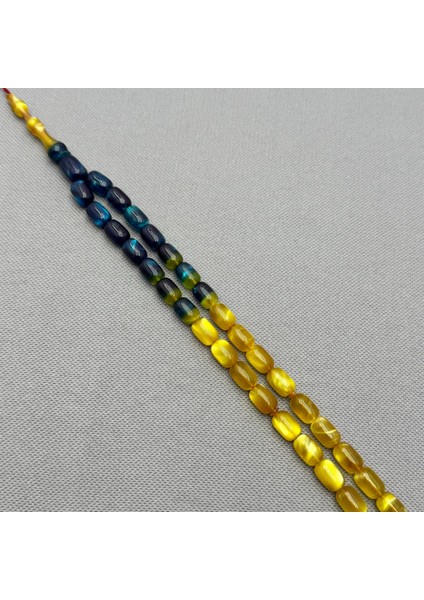 Usta Işçilikli Renk Süzmesi Simli Sıkma Kehribar Tespih indirimleri