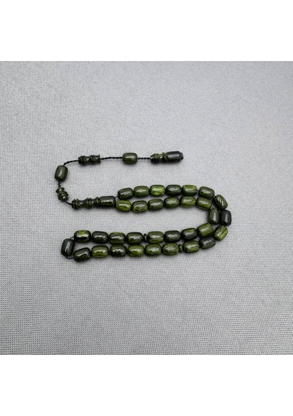 Usta Işçilikli Askeri Yeşil Yoğun Hareli Sıkma Kehribar Tespih fiyatları