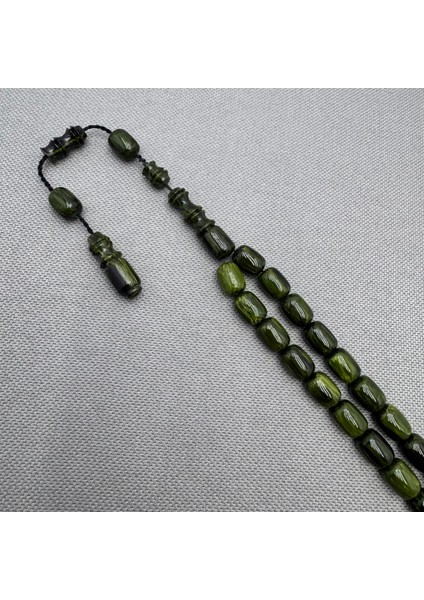 Usta Işçilikli Askeri Yeşil Yoğun Hareli Sıkma Kehribar Tespih indirimleri