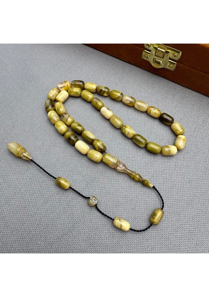 Halil Demirkol Usta Işçilikli Sütlü Kahve Yoğun Hareli Sıkma Kehribar Tespih indirimleri