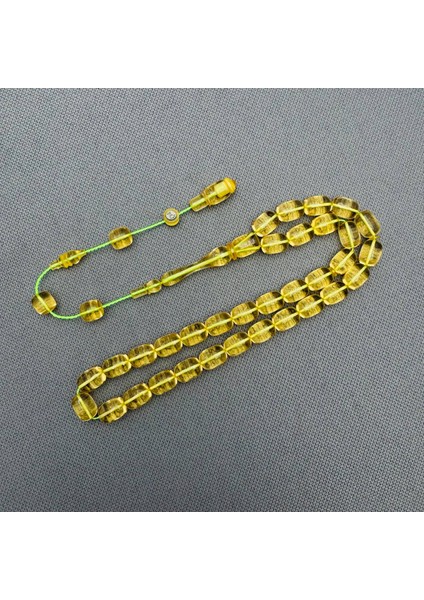 Kemal Kuş Usta Işçilikli Şeffaf Sıfır Hata Sıkma Kehribar Tespih