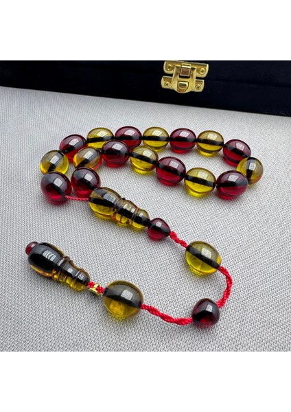 Enes Abdo Usta Işçilikli Sarı Kırmızı Efe Maskot Tespih