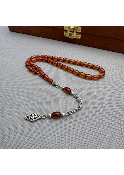 Alpaka Püsküllü Bürokrat Bilek Boy Bal Rengi Sıkma Kehribar Tespih fırsatları