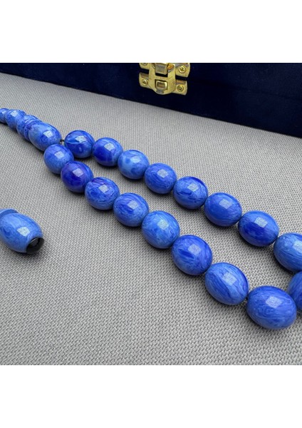 Sistemli Yoğun Hare Desenli Saks Mavisi Efe Maskot Tespih indirimleri