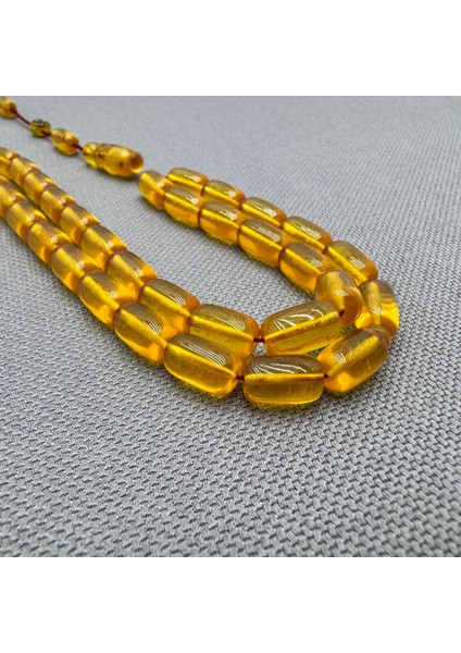 Erkan Çubukçu Usta Sarı Sıkma Kehribar Tespih