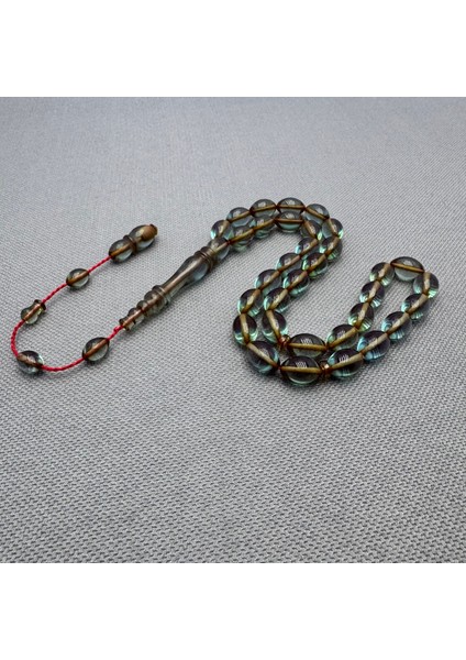 Usta Işçilikli Mavi Sıkma Kehribar Tespih