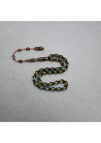 Usta Işçilikli Mavi Sıkma Kehribar Tespih fiyatları