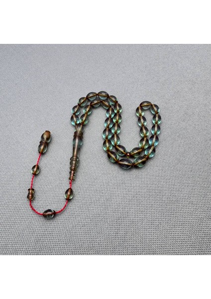 Usta Işçilikli Mavi Sıkma Kehribar Tespih fırsatları