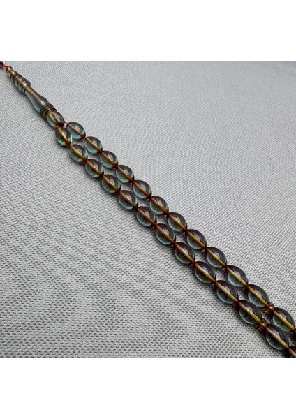 Usta Işçilikli Mavi Sıkma Kehribar Tespih indirimleri