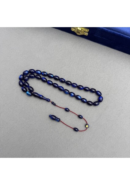 Usta Işçilikli Sistem Dizayn Okyanus Mavi Simli Hareli Hamur Sıkma Kehribar Tespih fırsatları