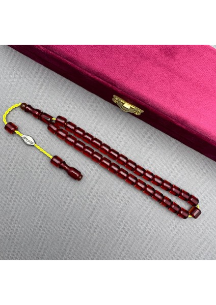 Şükrü Baba Usta Işçilikli Kızıl Kapsül Model Alman Sıkma Kehribar Tespih fiyatları