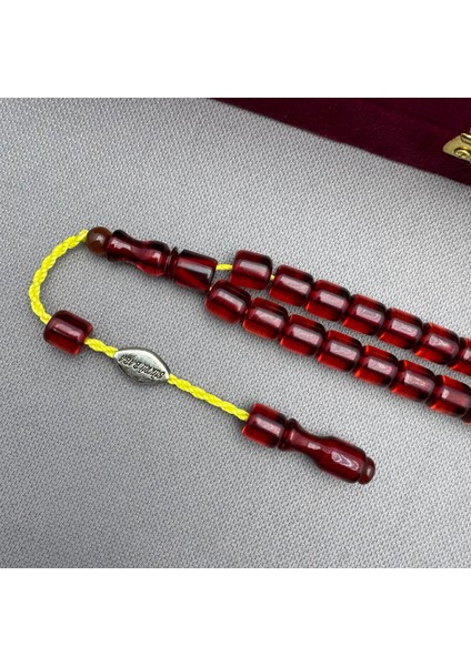 Şükrü Baba Usta Işçilikli Kızıl Kapsül Model Alman Sıkma Kehribar Tespih modelleri