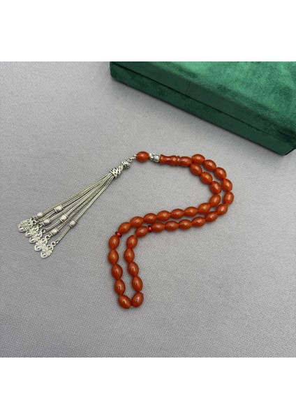 Yoğun Alpaka Püsküllü Bal Rengi Sıkma Kehribar Tespih fiyatları