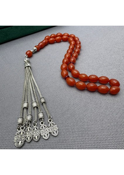 Yoğun Alpaka Püsküllü Bal Rengi Sıkma Kehribar Tespih fırsatları