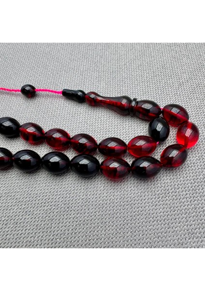 Hikmet Al Said Usta Işçilikli Yoğun Hareli Kırmızı Sıkma Kehribar Tespih fiyatları