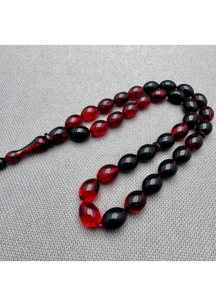 Hikmet Al Said Usta Işçilikli Yoğun Hareli Kırmızı Sıkma Kehribar Tespih indirimleri