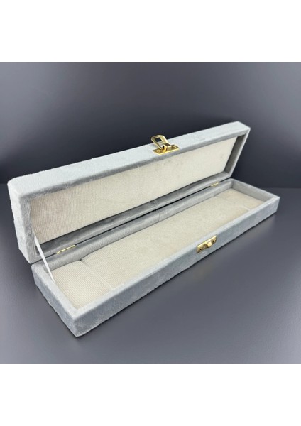 Gri Kadife Tespih Kutusu